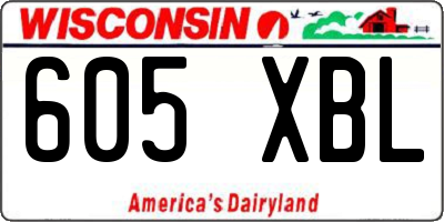 WI license plate 605XBL