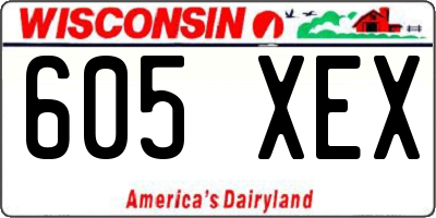 WI license plate 605XEX