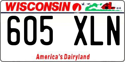 WI license plate 605XLN