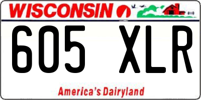WI license plate 605XLR