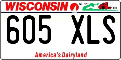 WI license plate 605XLS