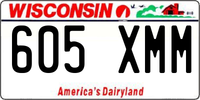 WI license plate 605XMM