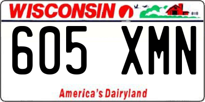 WI license plate 605XMN