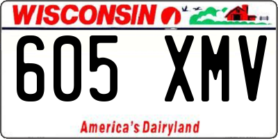 WI license plate 605XMV