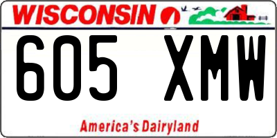 WI license plate 605XMW