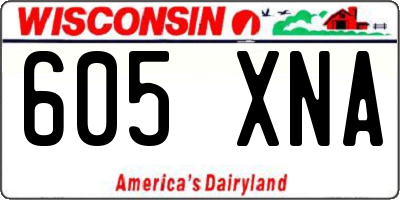WI license plate 605XNA