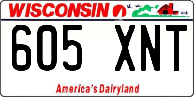 WI license plate 605XNT