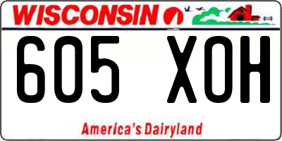 WI license plate 605XOH