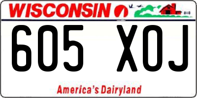 WI license plate 605XOJ