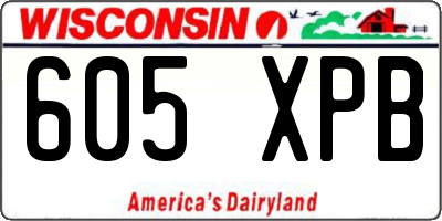 WI license plate 605XPB