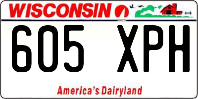 WI license plate 605XPH