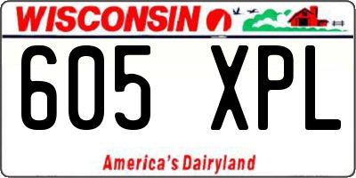 WI license plate 605XPL