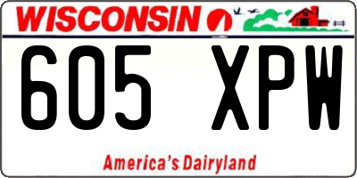 WI license plate 605XPW