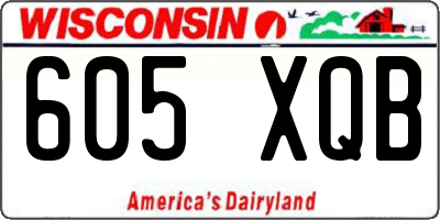 WI license plate 605XQB