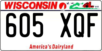 WI license plate 605XQF