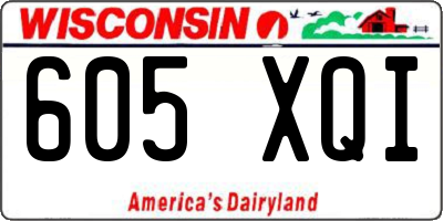 WI license plate 605XQI