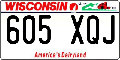 WI license plate 605XQJ