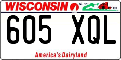 WI license plate 605XQL