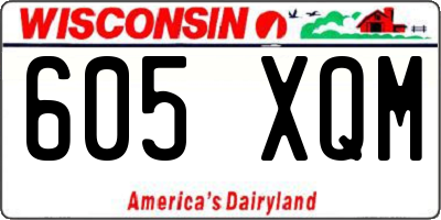 WI license plate 605XQM
