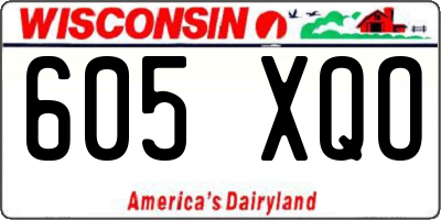 WI license plate 605XQO