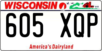 WI license plate 605XQP
