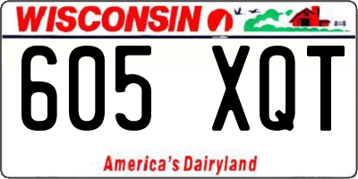 WI license plate 605XQT