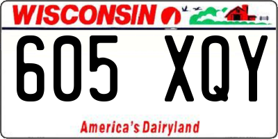 WI license plate 605XQY