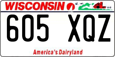 WI license plate 605XQZ