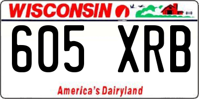 WI license plate 605XRB