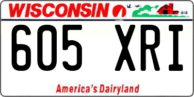 WI license plate 605XRI