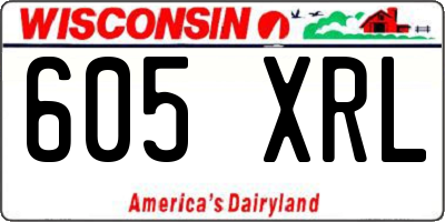 WI license plate 605XRL