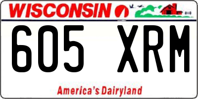 WI license plate 605XRM