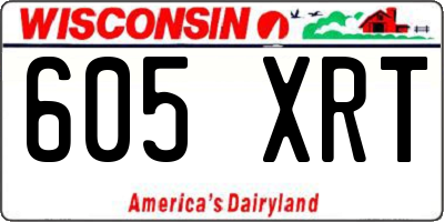 WI license plate 605XRT