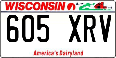 WI license plate 605XRV