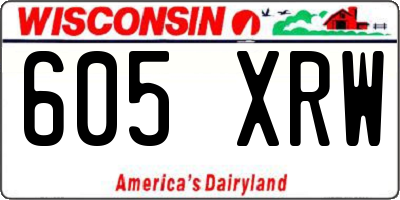 WI license plate 605XRW