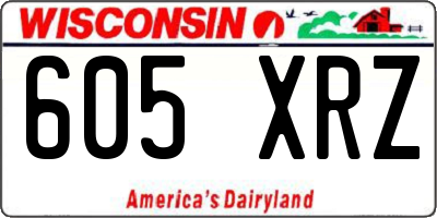 WI license plate 605XRZ