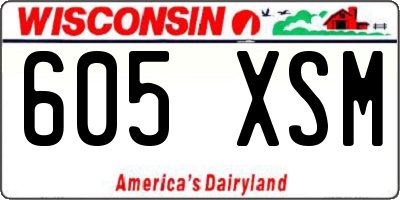 WI license plate 605XSM