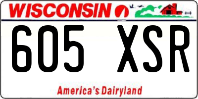 WI license plate 605XSR