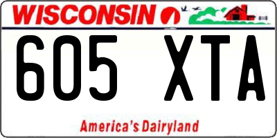 WI license plate 605XTA
