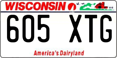 WI license plate 605XTG