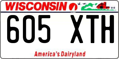 WI license plate 605XTH