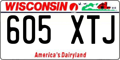 WI license plate 605XTJ
