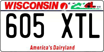 WI license plate 605XTL