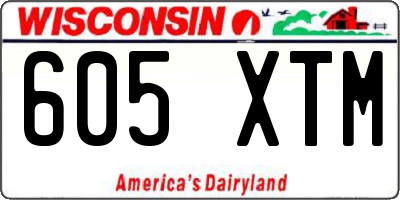 WI license plate 605XTM