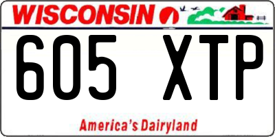 WI license plate 605XTP