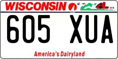 WI license plate 605XUA