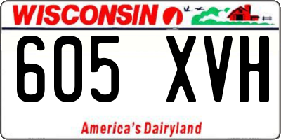 WI license plate 605XVH