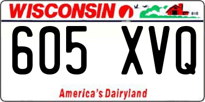 WI license plate 605XVQ