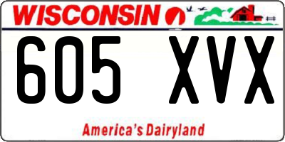 WI license plate 605XVX