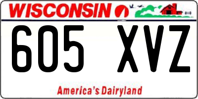 WI license plate 605XVZ